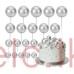 Faux Ball Cake Topper - Silver