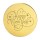 Happy New Year Mirror Topper Round GOLD 4.8cm