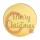 Merry Christmas Mirror Topper Round (2) GOLD 4.8cm