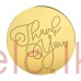 Thank You Mirror Topper Round GOLD 4.8cm