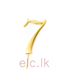 Gold Cake Topper/Pick - 7cm, Number