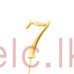 Gold Cake Topper/Pick - 7cm, Number