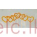 Glitter Picks - Double Sided Angel Heart Gold 3cm