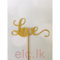 Glitter Picks - Love Gold 13cm