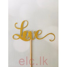 Glitter Picks - Love Gold 13cm