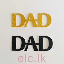 Glitter Cut Out Topper Gold and Black - DAD DESIGN 1
