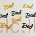 Glitter Cut Out Topper Gold and Black - Dad DESIGN 2