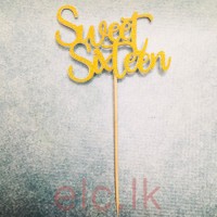 Glitter Picks - SWEET SIXTEEN With Pick 10cm