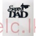 Glitter Picks - Super Dad Black 13cm