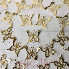 Glitter Butterfly GOLD 6.5CM X 7CM (BIG)