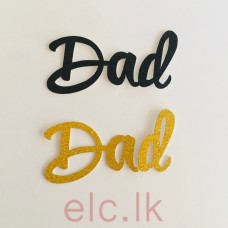 Glitter Cut Out Topper Gold and Black - Dad DESIGN 2