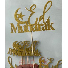 Glitter Picks - EID MUBARAK Gold 10CM