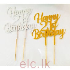 Glitter Picks - Happy 21st Birthday 15cm