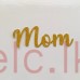 Glitter Cut Out Topper Gold - MOM 5cm Design 3