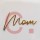 Cupcake mini cake Cut out topper - MOM Gold 5cm DESIGN 2