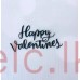 Happy Valentines cut out Cake Topper GOLD or BLACK 9cm