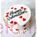 Happy Valentines cut out Cake Topper GOLD or BLACK 9cm