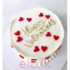 Happy Valentines cut out Cake Topper GOLD or BLACK 9cm