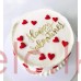 Happy Valentines cut out Cake Topper GOLD or BLACK 9cm