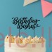 BLACK Plated Cake Topper - BIRTHDAY WISHES
