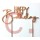 Rose Gold Metal Cake Topper - Happy Birthday Design 2