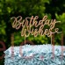 ROSE GOLD Plated Cake Topper - BIRTHDAY WISHES