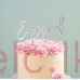 SILVER Metal Cake Topper - ENGAGED