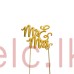 GOLD Plated Cake Topper - MR & MRS