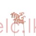 ROSE GOLD Plated Cake Topper - MR & MRS