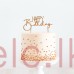 Rose Gold Metal Cake Topper - Happy Birthday Design 2