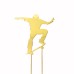 GOLD Metal Cake Topper - SKATER GOLD Metal Cake Topper - SKATER