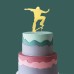 GOLD Metal Cake Topper - SKATER GOLD Metal Cake Topper - SKATER