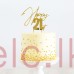 GOLD Metal Cake Topper - HAPPY 21st