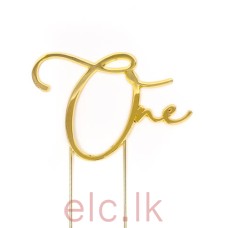 GOLD Metal Cake Topper - ONE