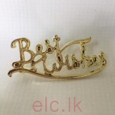 Best Wishes Scroll TOPPER GOLD 6.5cm