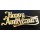 Happy Anniversary Scroll Topper Gold 6.5cm