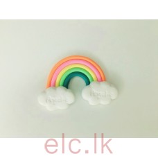 Rainbow Cupcake Topper Plastic - Sunset