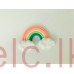 Rainbow Cupcake Topper Plastic - Sunset