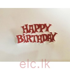 Happy Birthday Pick Red 6.5cm