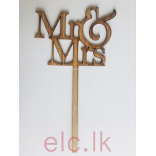 Wooden Picks - Mr & Mrs Design 02