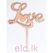 Wooden Picks - Love Design 02