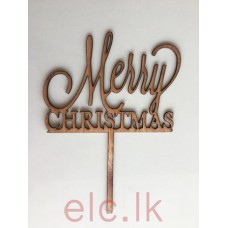 Wooden Picks - Merry Christmas Wood