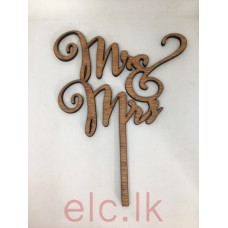 Wooden Picks - Mr & Mrs Design 03