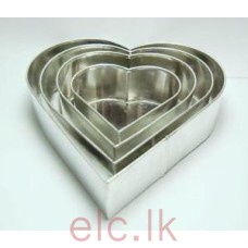 BAKING TRAY, TIN - Heart D-8 inch H-2 inch