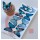 Edible Wafer Butterfly Set Of 9 - BLUE ICE