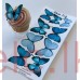 Edible Wafer Butterfly Set Of 9 - BLUE ICE