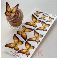 Edible Wafer Butterfly Set Of 9 - HONEY DEW