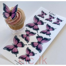 Edible Wafer Butterfly Set Of 9 - LILAC