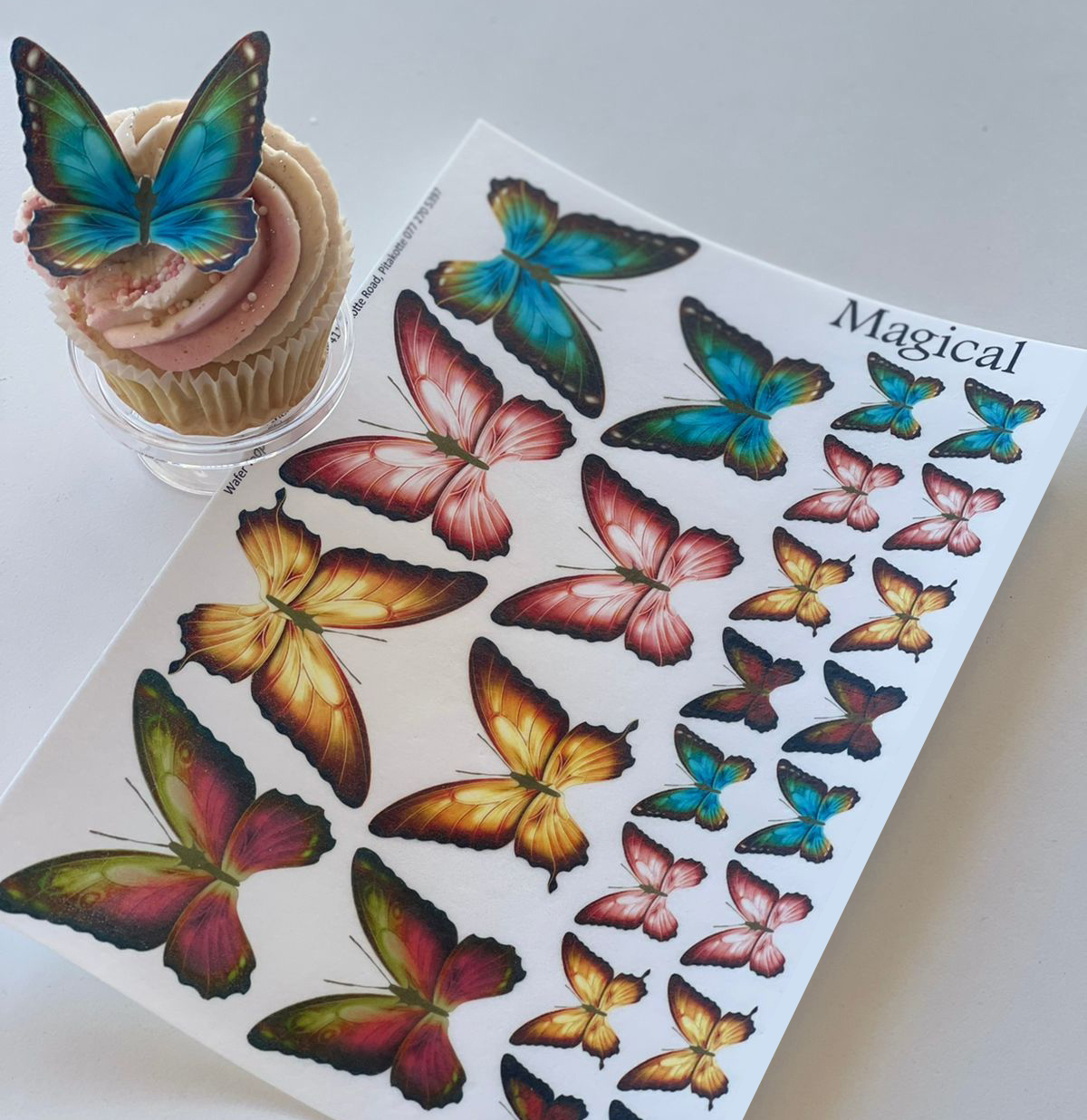 Edible Wafer Butterfly Set Of 24 Magical