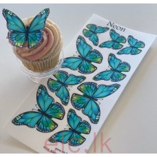Edible Wafer Butterfly Set Of 9 - NEON